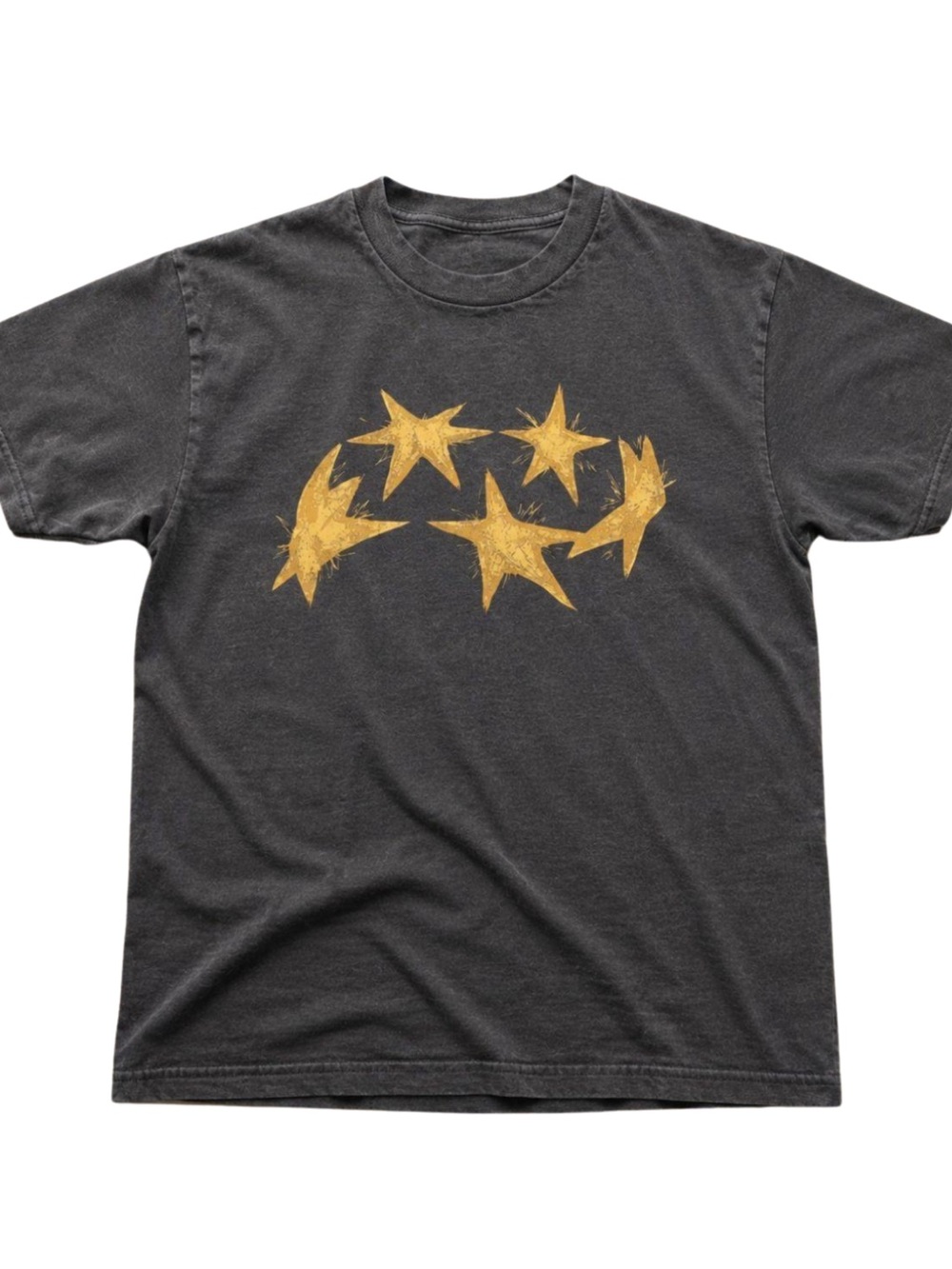 Gildan Black Graphic Star Crewneck T-Shirt